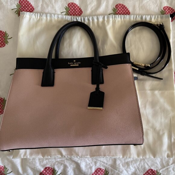 Kate Spade Medium Colour Blocked Pink and Black Satchel - Picture 1 of 14